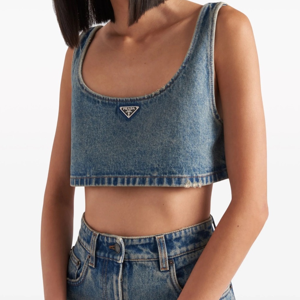 NWT Prada Denim Tank Top 38